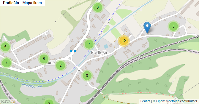 Podlešín - mapa firem