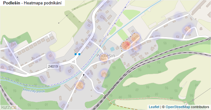 Podlešín - mapa podnikání
