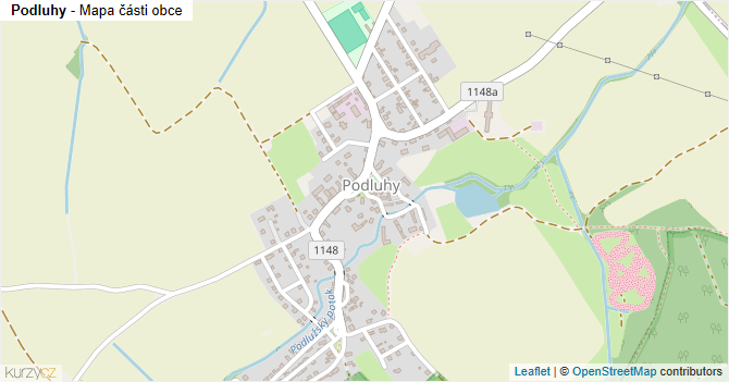 Podluhy - mapa části obce