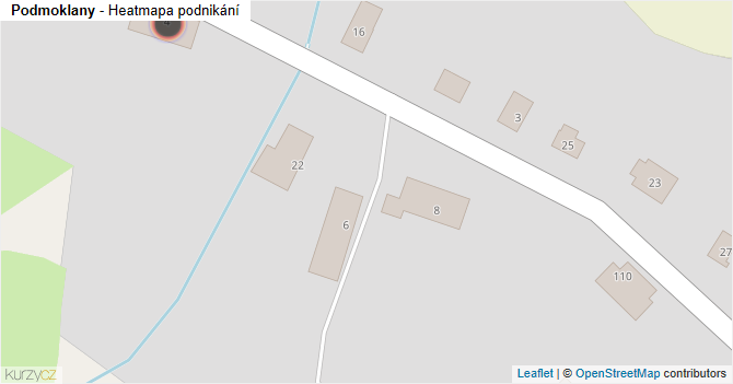 Podmoklany - mapa podnikání