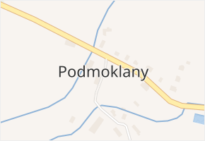 Podmoklany v obci Podmoklany - mapa části obce