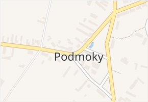 Podmoky v obci Podmoky - mapa části obce