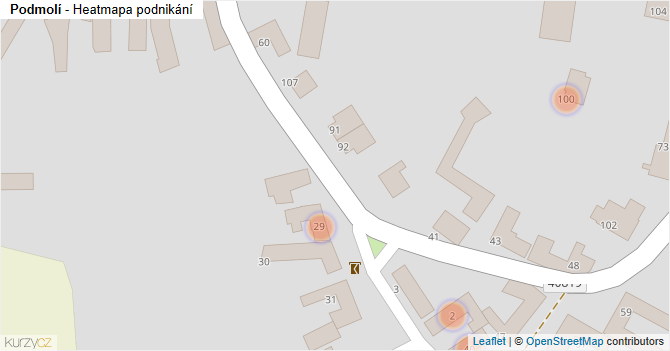 Podmolí - mapa podnikání