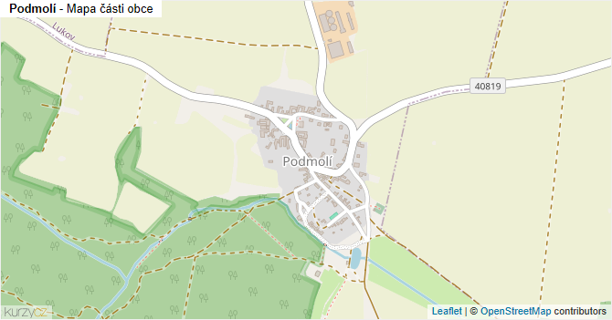 Podmolí - mapa části obce