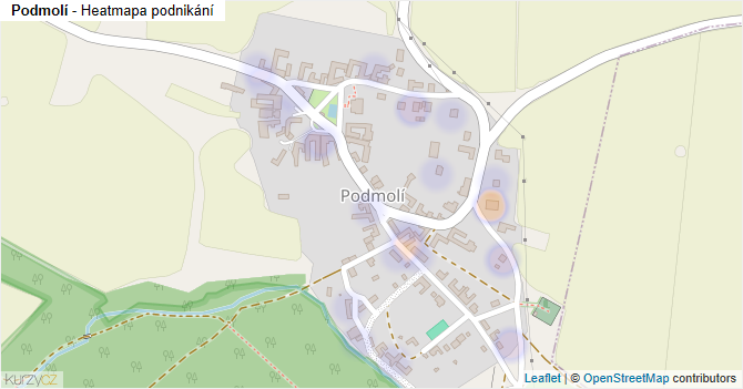 Podmolí - mapa podnikání