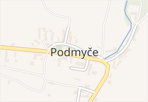 Podmyče v obci Podmyče - mapa části obce