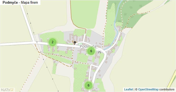 Podmyče - mapa firem