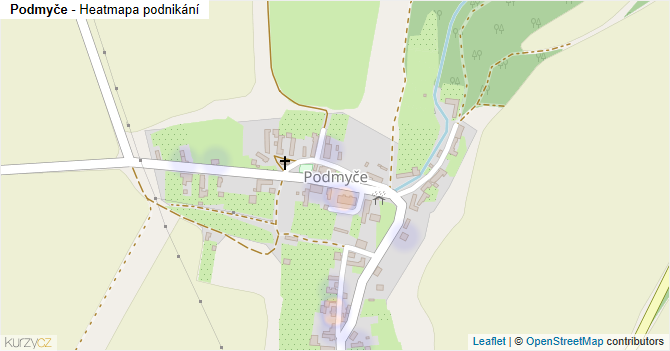 Podmyče - mapa podnikání