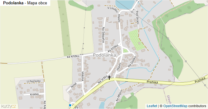Podolanka - mapa obce