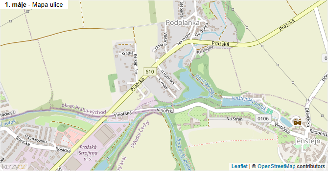 1. máje - mapa ulice
