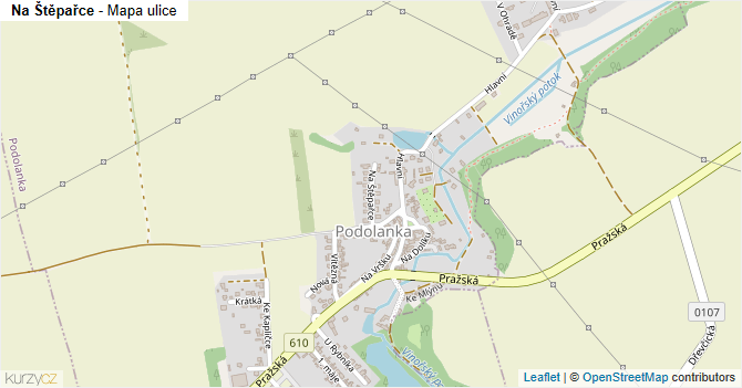 Na Štěpařce - mapa ulice