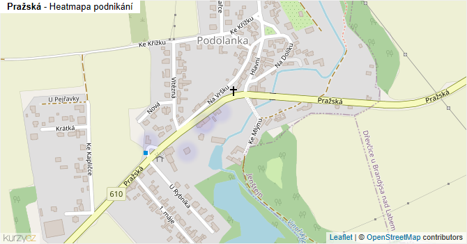 Pražská - mapa podnikání