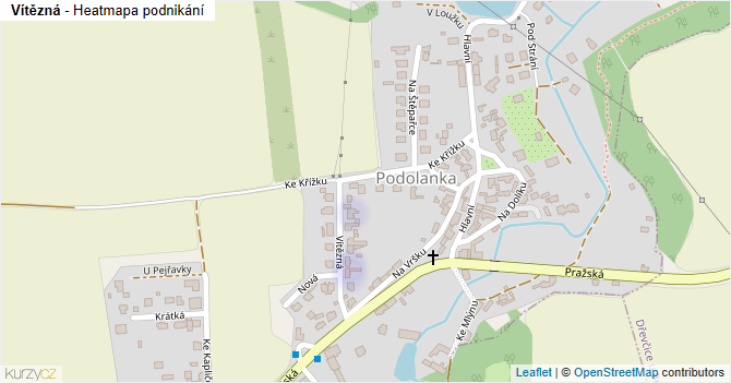 Vítězná - mapa podnikání