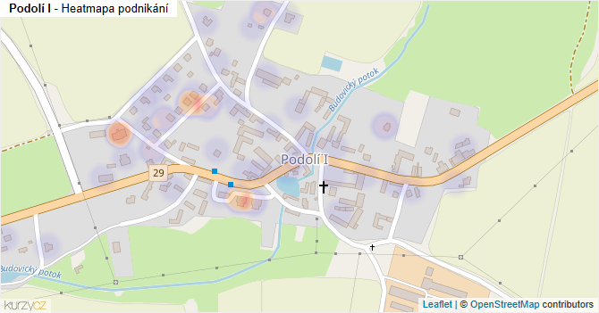 Podolí I - mapa podnikání