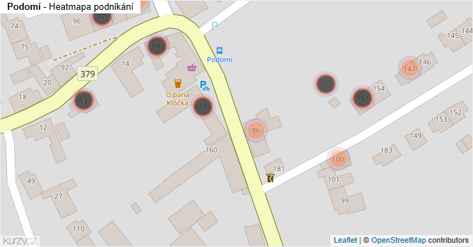 Podomí - mapa podnikání