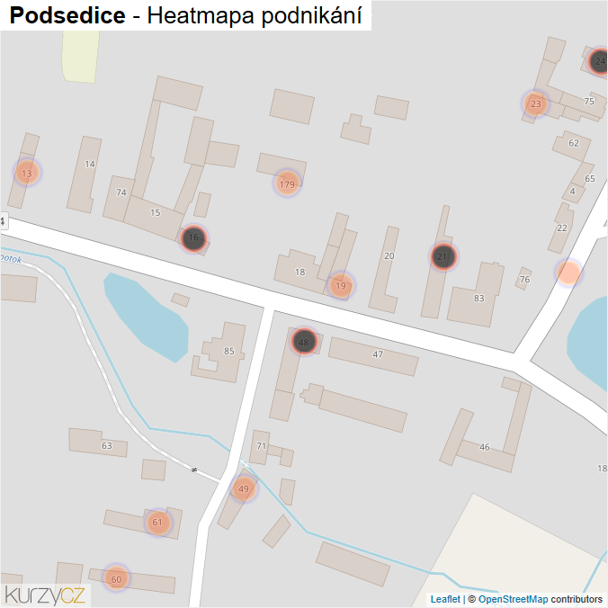 Mapa Podsedice - Firmy v obci.