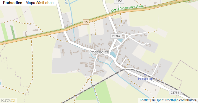Podsedice - mapa části obce