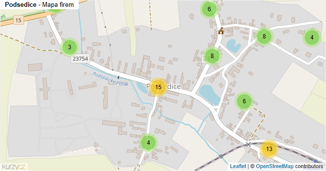 Podsedice - mapa firem