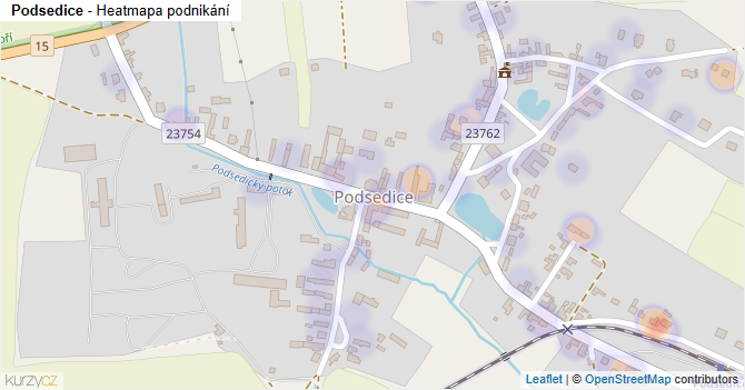 Podsedice - mapa podnikání