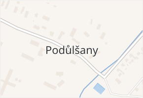Podůlšany v obci Podůlšany - mapa části obce