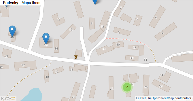 Podveky - mapa firem
