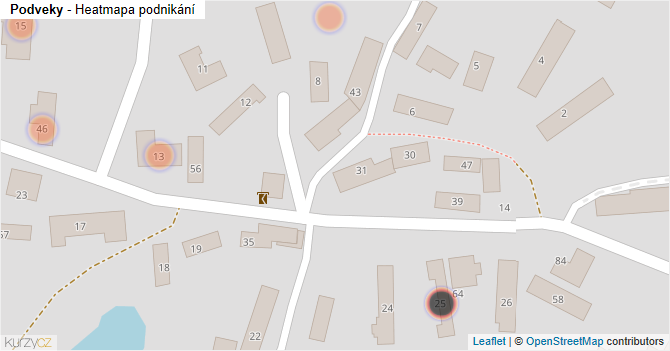 Podveky - mapa podnikání