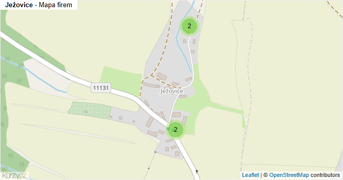 Ježovice - mapa firem