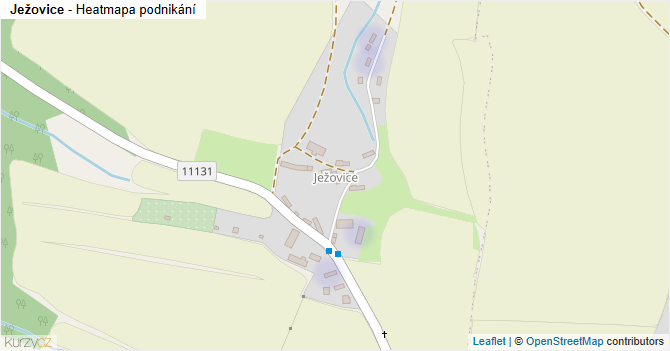 Ježovice - mapa podnikání