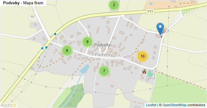 Podveky - mapa firem