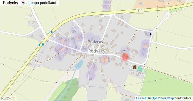 Podveky - mapa podnikání