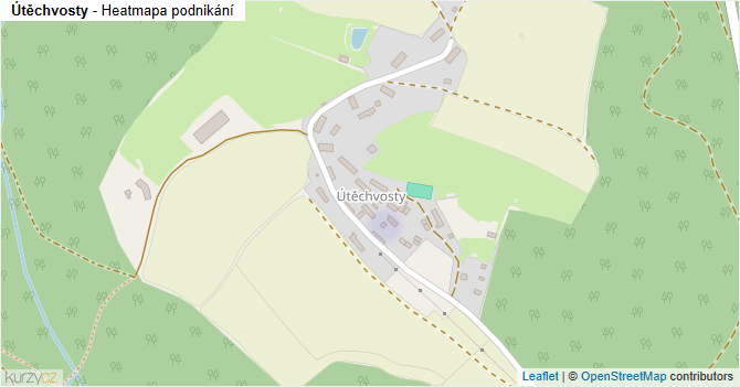 Útěchvosty - mapa podnikání