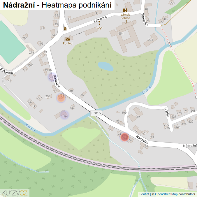 Mapa Nádražní - Firmy v ulici.
