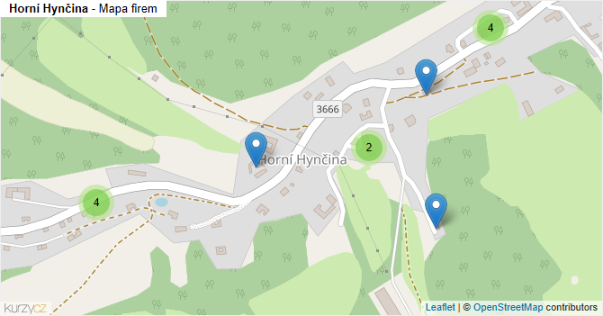 Horní Hynčina - mapa firem