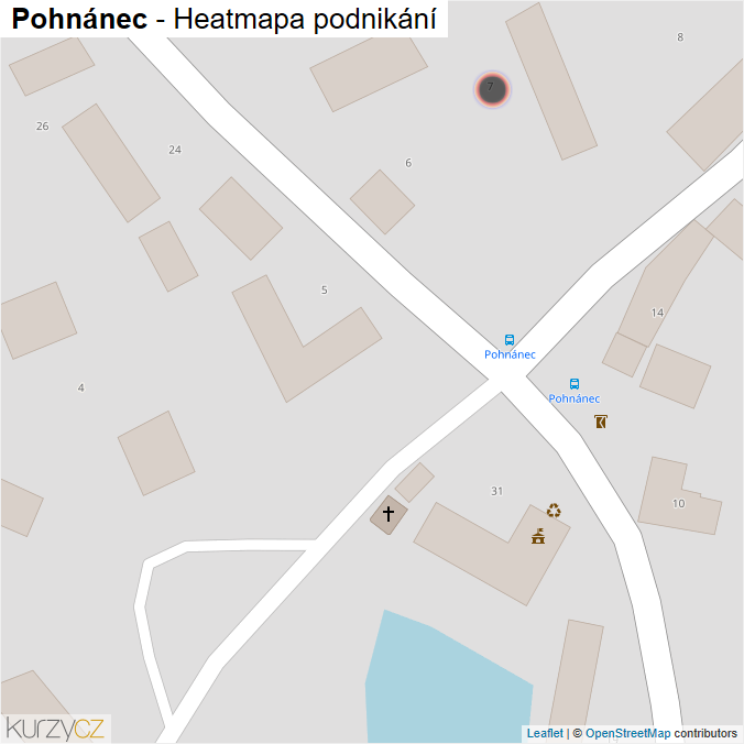 Mapa Pohnánec - Firmy v obci.