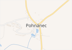 Pohnánec v obci Pohnánec - mapa části obce