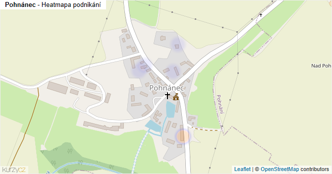 Pohnánec - mapa podnikání