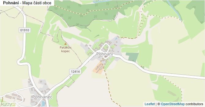 Pohnání - mapa části obce