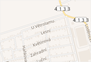 Lesní v obci Pohořelice - mapa ulice