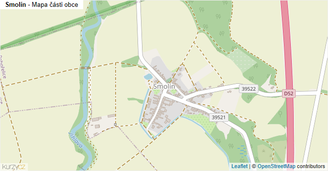 Smolín - mapa části obce
