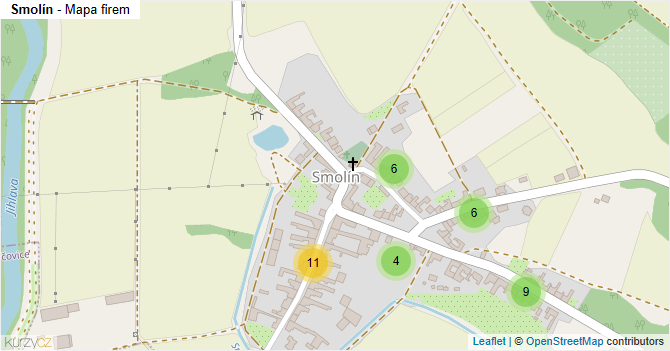 Smolín - mapa firem