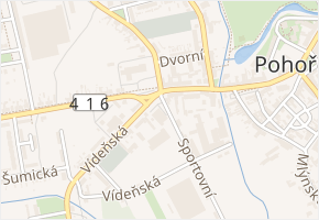 Sportovní v obci Pohořelice - mapa ulice