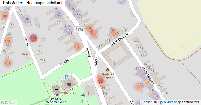 Pohořelice - mapa podnikání