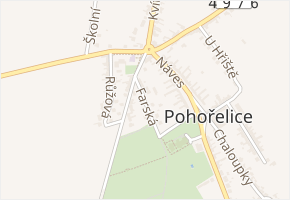 Farská v obci Pohořelice - mapa ulice