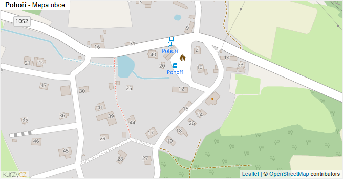 Pohoří - mapa obce