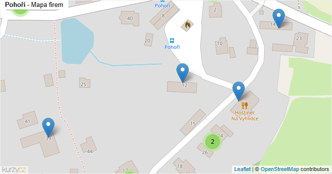 Pohoří - mapa firem