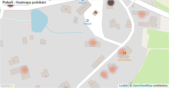 Pohoří - mapa podnikání