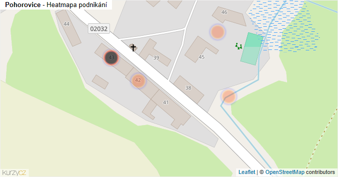 Pohorovice - mapa podnikání
