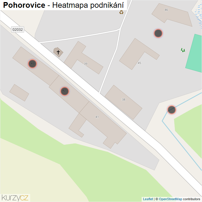 Mapa Pohorovice - Firmy v obci.