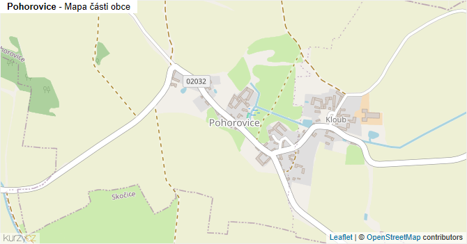 Pohorovice - mapa části obce