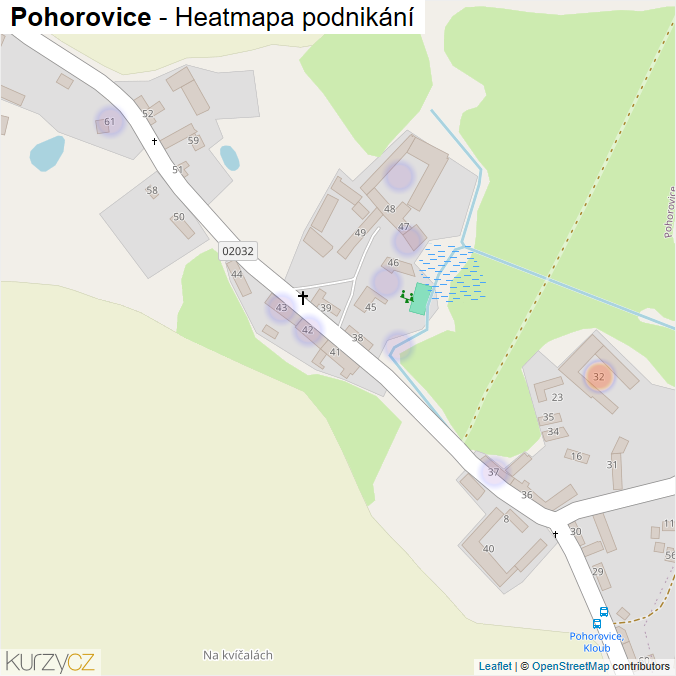 Mapa Pohorovice - Firmy v části obce.